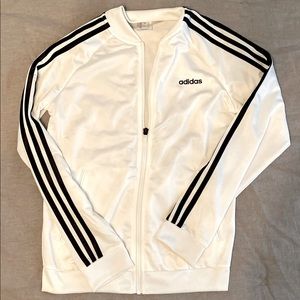 Adidas track jacket size M women’s white